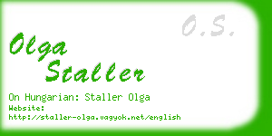 olga staller business card